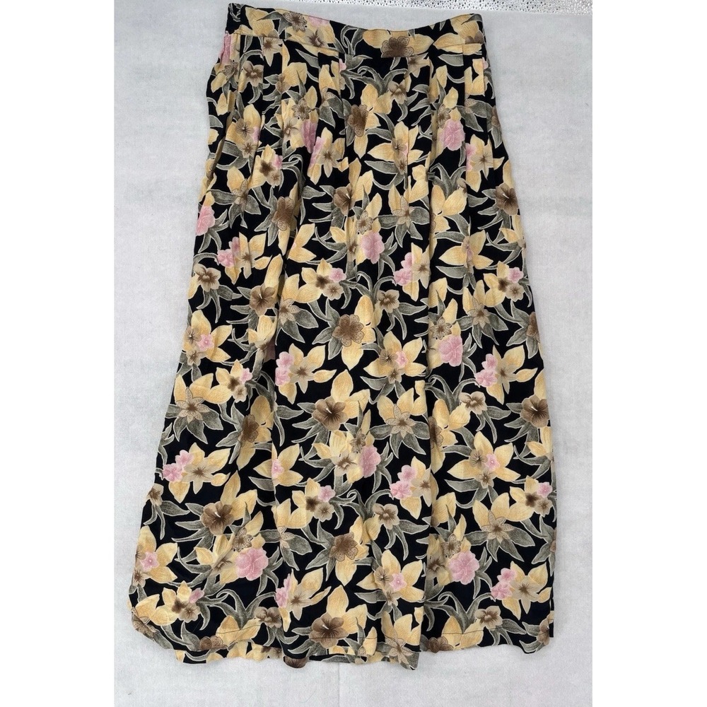 Sag Harbor Skirt Womens L Lily Floral Peasant Boho Festival Flower Cottagecore